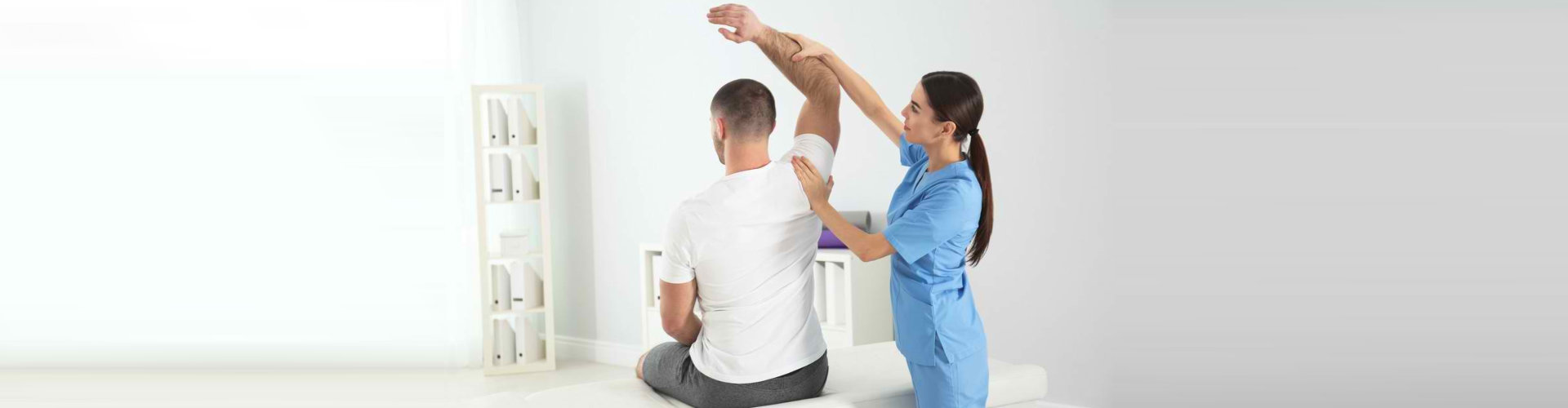 man having a physical therapy